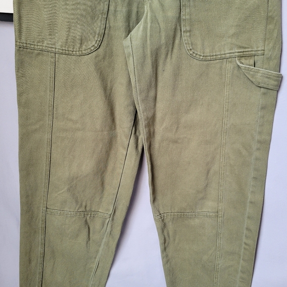 Alex Mill Phoebe Recycled-Denim Straight-Leg Cargo Pants Army Olive Green 26 - Picture 7 of 14